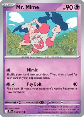 Mr. Mime 058/159 - Journey Together - Non-Holo
