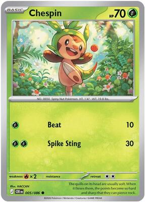 Chespin 005/086 - Chaos Rising - Reverse Holo
