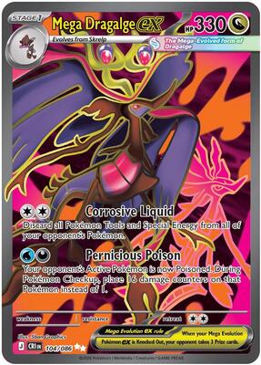 Mega Dragalge ex 104/086 - Chaos Rising - Holo