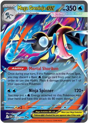 Mega Greninja ex 022/086 - Chaos Rising - Holo
