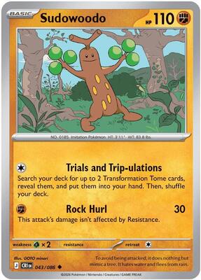 Sudowoodo 043/086 - Chaos Rising - Reverse Holo