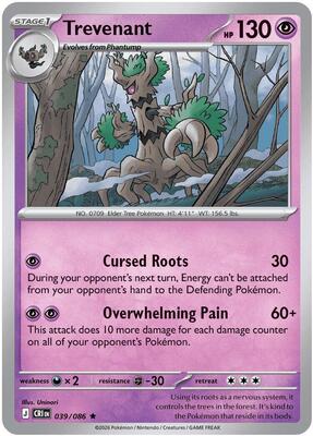 Trevenant 039/086 - Chaos Rising - Reverse Holo