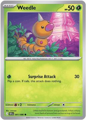 Weedle 001/086 - Chaos Rising - Non-Holo