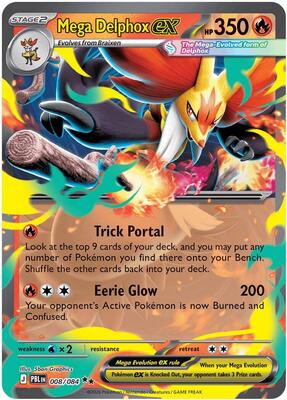 Mega Delphox ex 008/084 - Pitch Black - Holo