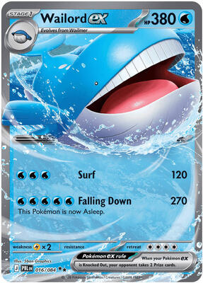 Wailord ex 016/084 - Pitch Black - Holo