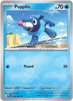 Popplio 018/084 - Pitch Black - Non-Holo