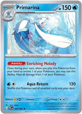 Primarina 020/084 - Pitch Black - Reverse Holo