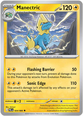 Manectric 024/084 - Pitch Black - Reverse Holo