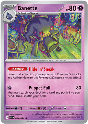 Banette 034/084 - Pitch Black - Reverse Holo