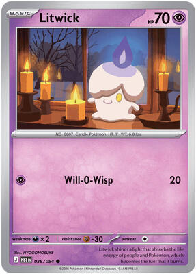 Litwick 036/084 - Pitch Black - Non-Holo