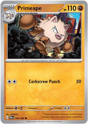 Primeape 043/084 - Pitch Black - Non-Holo