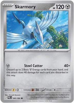 Skarmory 060/084 - Pitch Black - Reverse Holo