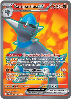 Rampardos ex 100/084 - Pitch Black - Holo